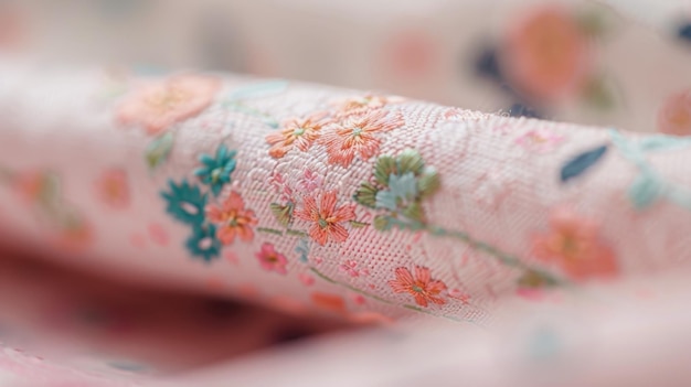 Ručne vyšívaný vzor na látke